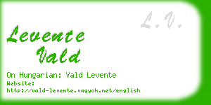 levente vald business card